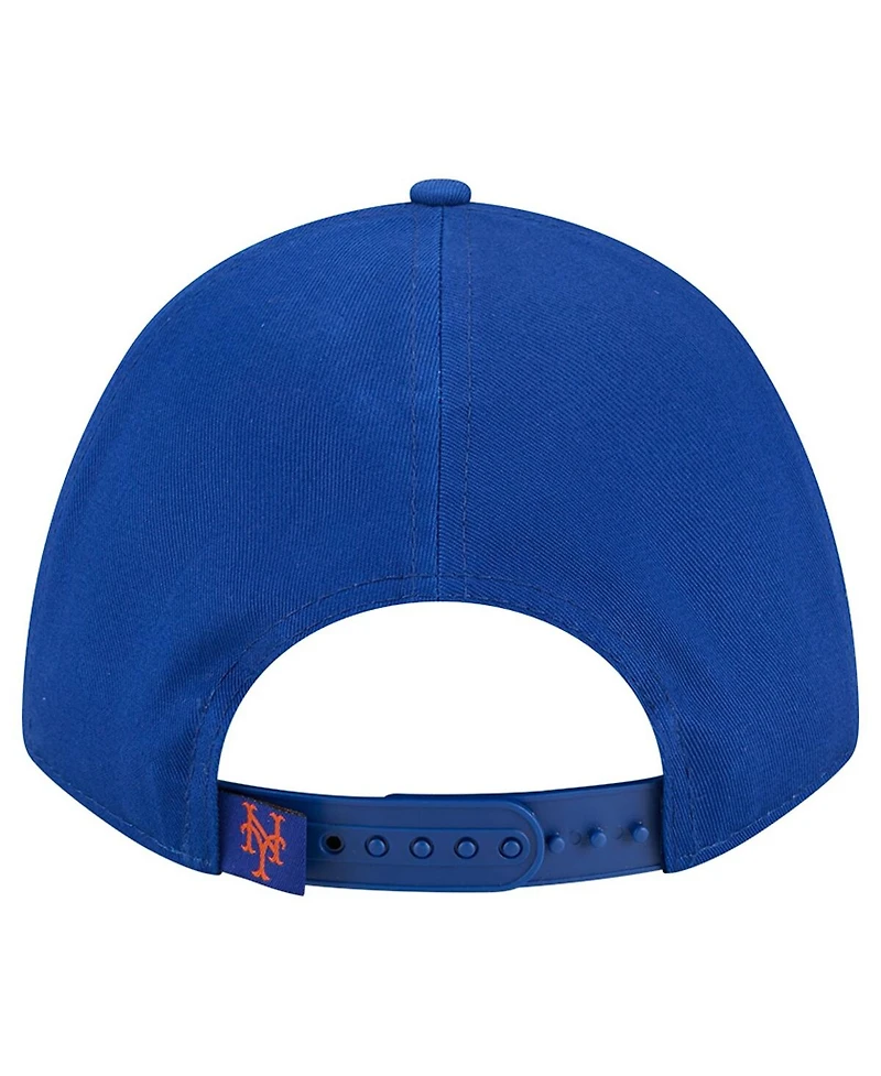 New Era Women's Royal New York Mets Metallic A-Frame 9FORTY Adjustable Hat