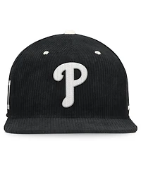 Nike Men's Black Philadelphia Phillies Pro Corduroy Structured Snapback Hat