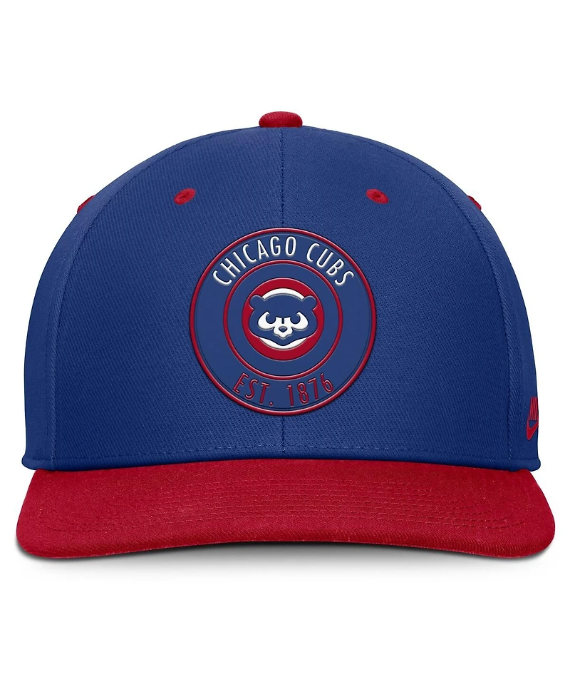 Nike Men's Royal/Red Chicago Cubs Cooperstown Collection Pro Dri-fit Snapback Hat