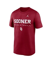 Jordan Men's Crimson Oklahoma Sooners 2025 Courtside Basketball Legend Dri-fit T-Shirt