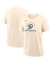 Nike Women's Natural Los Angeles Dodgers City Connect Arch T-Shirt