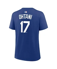 Nike Women's Shohei Ohtani Royal Los Angeles Dodgers Name Number T-Shirt