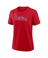 Nike Women's J.t. Realmuto Red Philadelphia Phillies Name Number T-Shirt