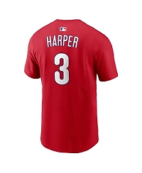 Nike Men's Bryce Harper Red Philadelphia Phillies Name Number T-Shirt