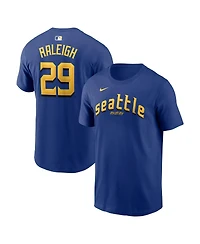 Nike Men's Cal Raleigh Royal Seattle Mariners City Connect Name Number T-Shirt