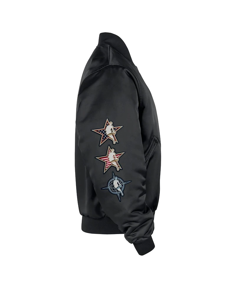 Nike Men's Black 2026 Nba All-Star Game Satin Full-Snap Jacket