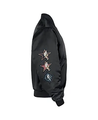 Nike Men's Black 2026 Nba All-Star Game Satin Full-Snap Jacket