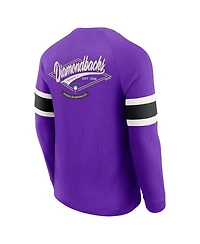 Darius Rucker Collection By Fanatics Men's Purple Arizona Diamondbacks Waffle-Knit Raglan Long Sleeve Henley T-Shirt