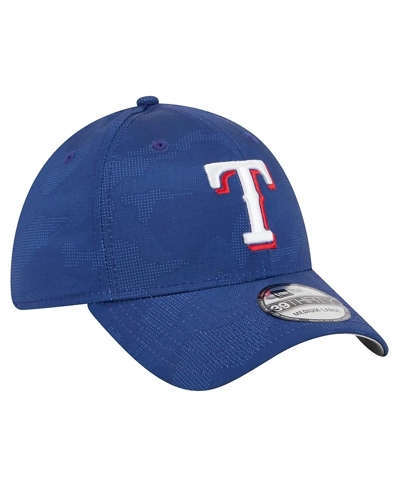 New Era Men's Royal Texas Rangers Tonal Camo 39THIRTY Flex Hat