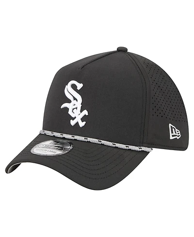 New Era Men's Black Chicago White Sox 39THIRTY A-Frame Perforated Flex Hat