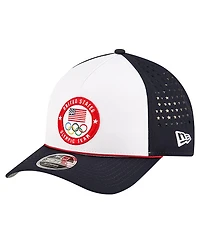 New Era Men's White Team Usa 9FORTY M-Crown A-Frame Adjustable Hat