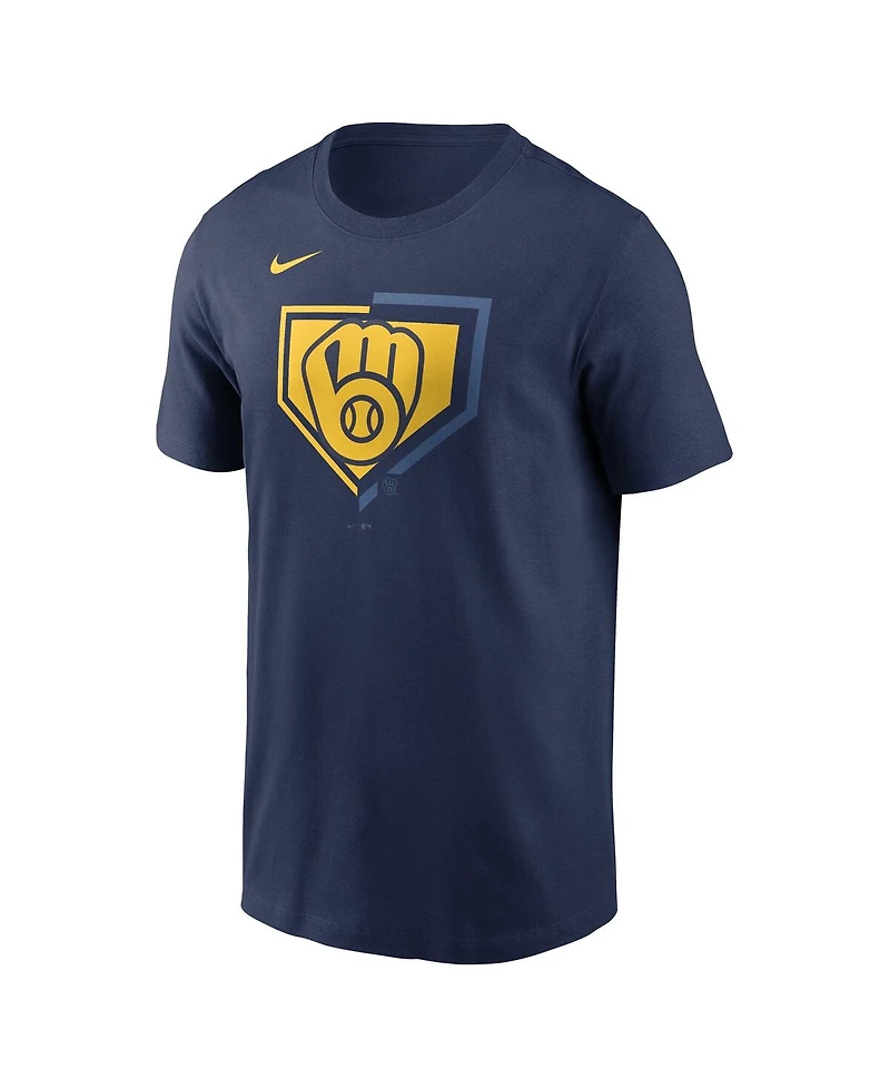 Nike Men's Navy Milwaukee Brewers Icon T-Shirt