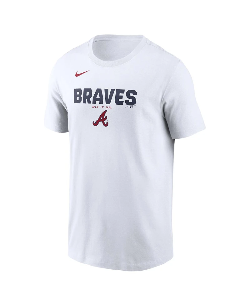Nike Men's White Atlanta Braves Bold Team Name T-Shirt