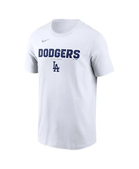 Nike Men's White Los Angeles Dodgers Bold Team Name T-Shirt
