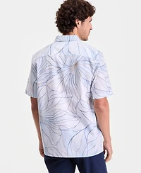 Alfani Men's Artist Floral-Print Short-Sleeve Shirt, Macy's Exclusive - Floral