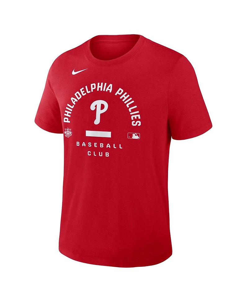 Nike Men's Red Philadelphia Phillies Authentic Collection Early Work Tri-Blend Dri-fit T-Shirt