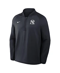 Nike Men's Navy New York Yankees Authentic Collection Dri-fit Raglan Half-Zip