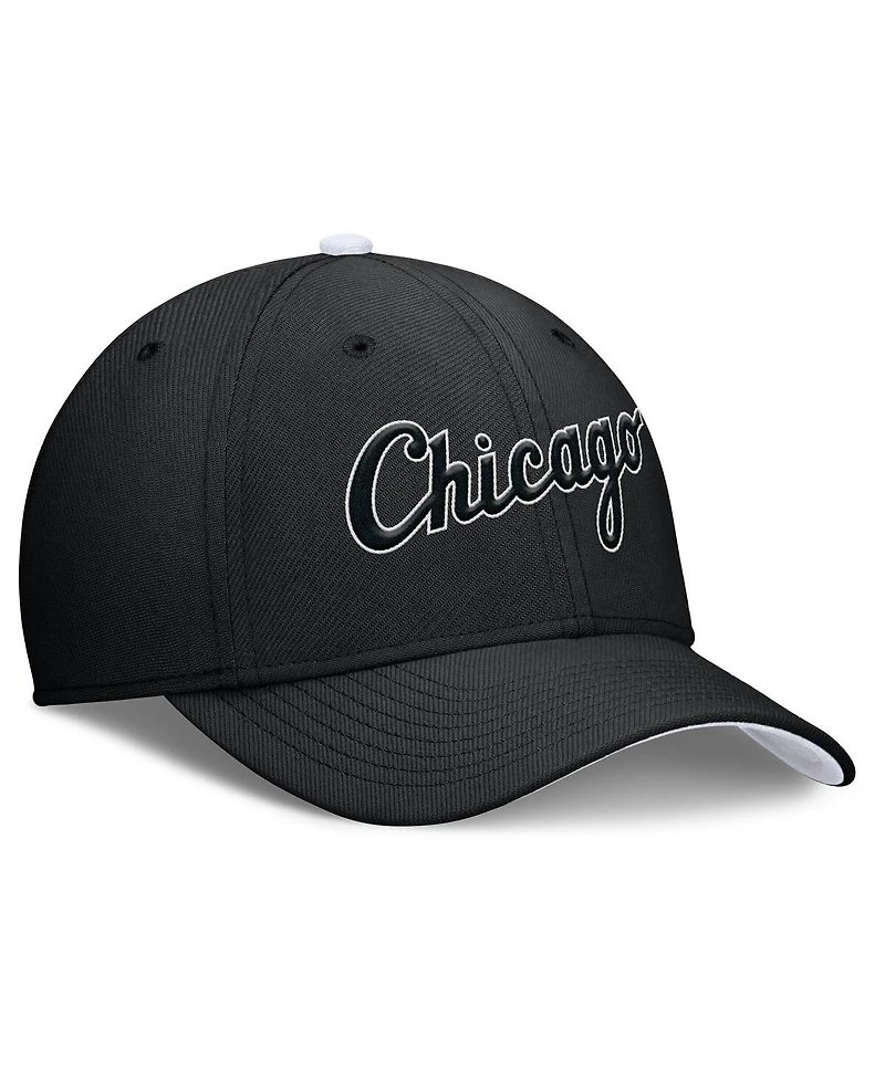Nike Men's Black Chicago White Sox Primetime Rise Dri-fit Flex Hat