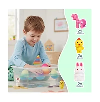 Sperric Plush Bunny Holding Carrot & Unicorn Hatching Eggs