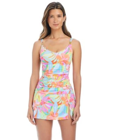 Bleu By Rod Beattie Womens Bellissimo Scoop Neck Underwire Swim Tankini Top High Waist Skirt