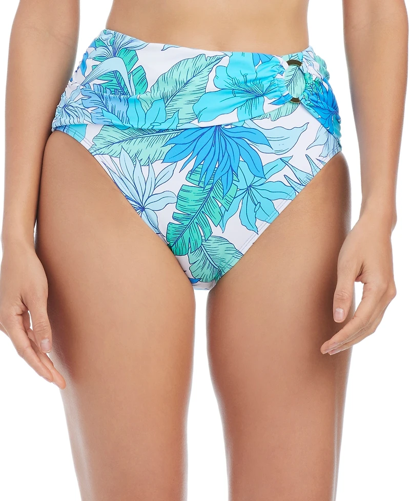 Bleu by Rod Beattie Women's Riviera Retreat High-Waist Draped Swim Bottoms