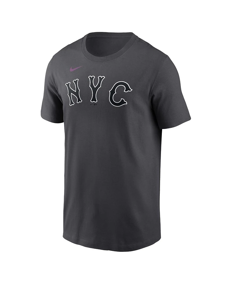Nike Men's Juan Soto Anthracite New York Mets City Connect Name Number T-Shirt