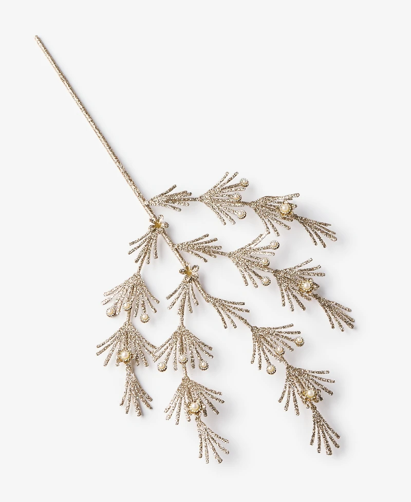 Holiday Lane Gilded Glamour Leaves Pick, Macy's Exclusive
