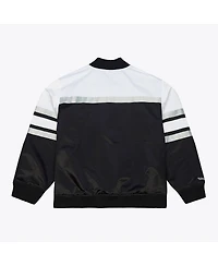 Mitchell & Ness Men's Black Las Vegas Raiders Head Coach Lightweight Full-Snap Satin Jacket
