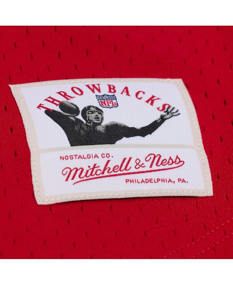 Mitchell & Ness Men's Scarlet San Francisco 49ers Head Coach Mesh Full-Button Fashion Jersey