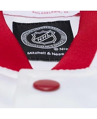 Mitchell & Ness Men's White Detroit Red Wings Arctic Lightweight Satin Full-Snap Jacket
