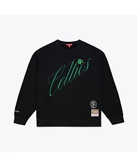 Mitchell & Ness Women's Black Boston Celtics Hardwood Classics Script Lightweight Sweatshirt