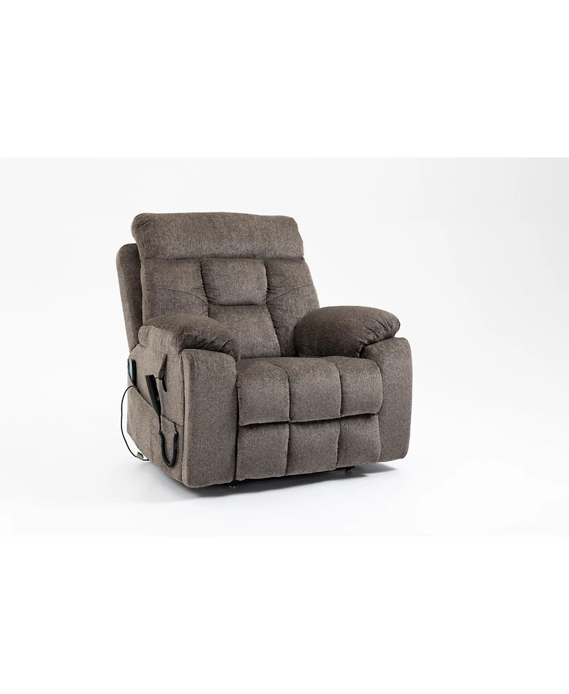 Clihome Old Age Electric Lift Chair, Flat High Density Foam Sofa, with Heating and Massage Functions, 180 Degrees