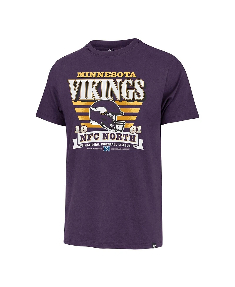 '47 Brand Men's Purple Minnesota Vikings Stripe Splash Franklin T-Shirt