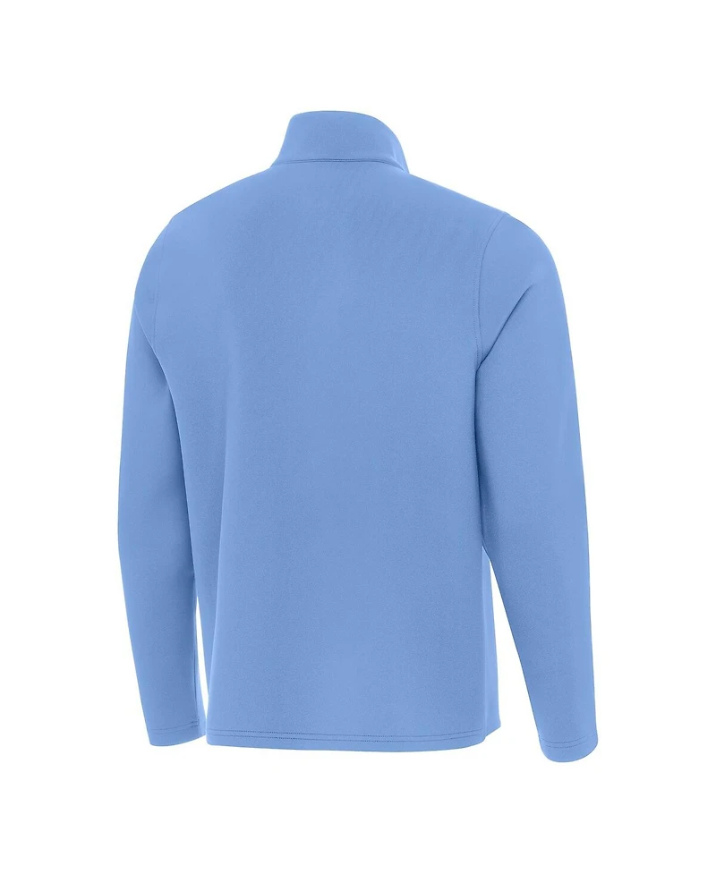Antigua Men's Powder Blue Chicago Cubs Alternate Logo Insider Quarter-Zip Pullover Sweatshirt