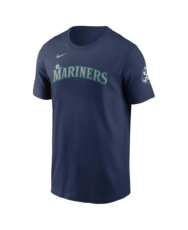 Nike Men's Julio Rodriguez Navy Seattle Mariners 50th Season Name Number T-Shirt