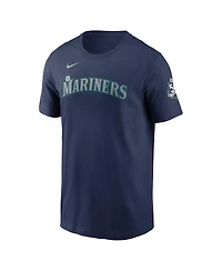 Nike Men's Julio Rodriguez Navy Seattle Mariners 50th Season Name Number T-Shirt