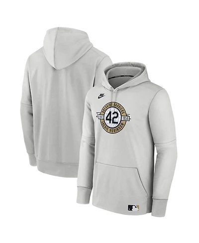 Nike Men's Cream Brooklyn Dodgers Authentic Collection 2026 Jackie Robinson Day Therma-fit Hoodie