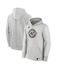 Nike Men's Cream Brooklyn Dodgers Authentic Collection 2026 Jackie Robinson Day Therma-fit Hoodie