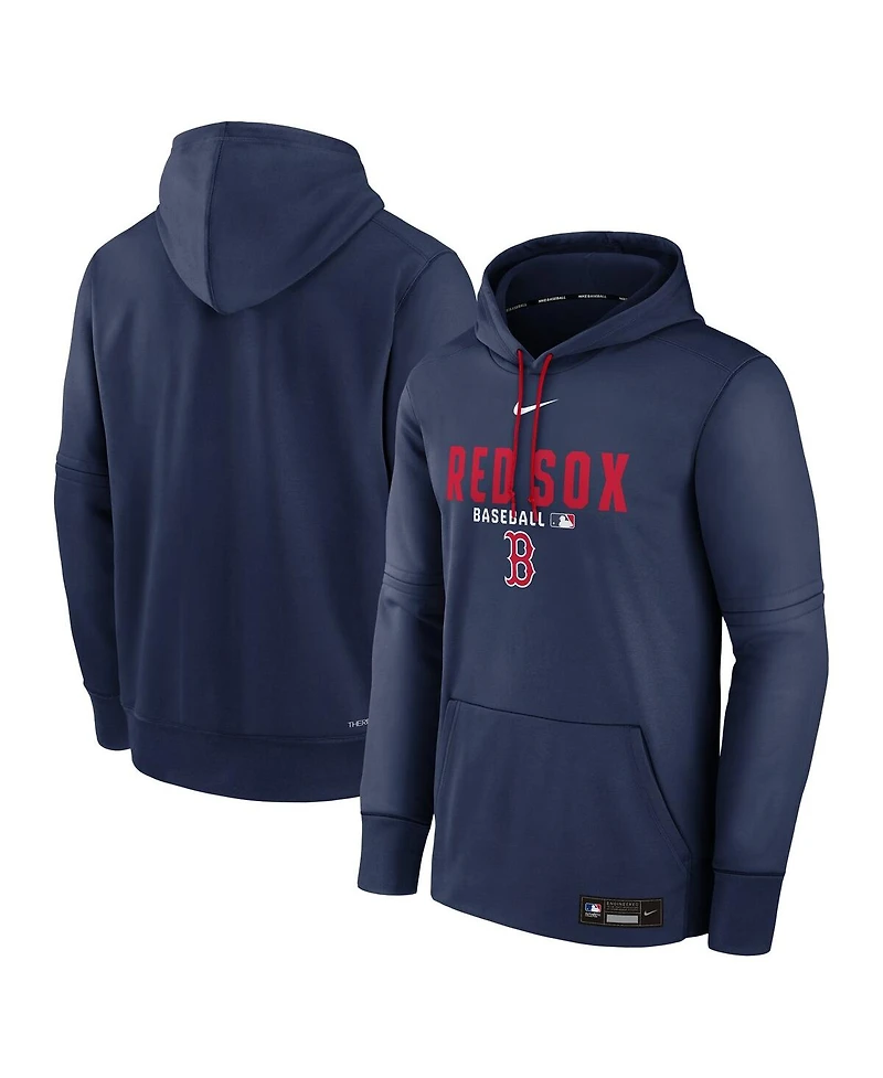 Nike Men's Navy Boston Red Sox Authentic Collection Therma-fit Hoodie