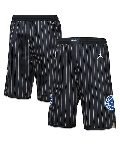 Jordan Big Boys and Girls Black Orlando Magic Authentic Statement Edition Swingman Shorts
