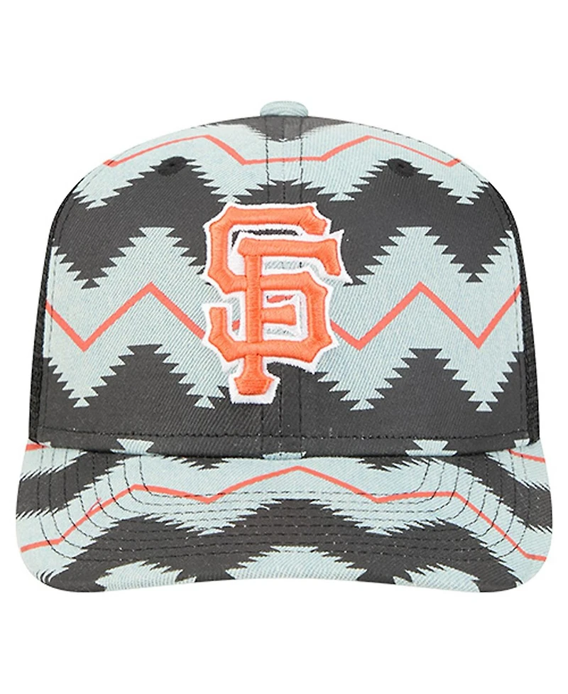 New Era Men's Denim/Black San Francisco Giants Aztec Denim 9SEVENTY Adjustable Hat