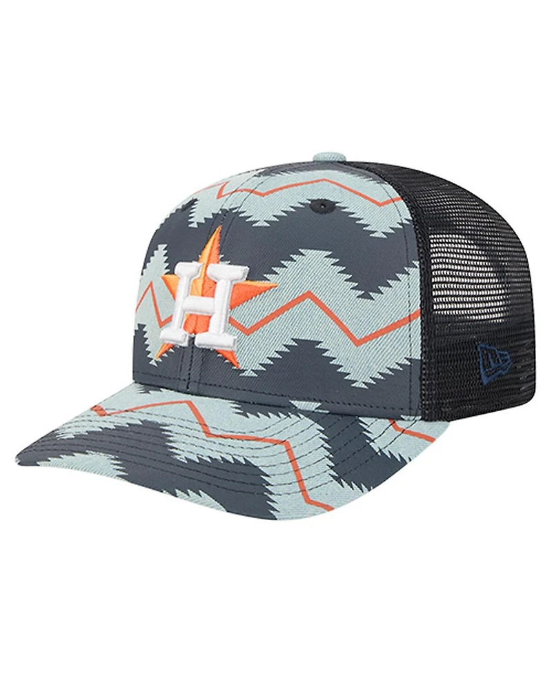New Era Men's Denim/Navy Houston Astros Aztec Denim 9SEVENTY Adjustable Hat