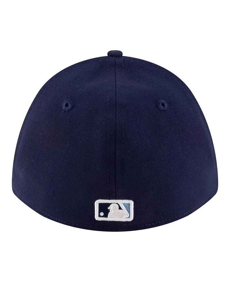 New Era Men's Navy Tampa Bay Rays Player Replica 39THIRTY M-Crown Flex Hat