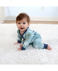 The Peanutshell Toddler Boys Dino Star Cotton Footless Pajamas for Boys, 2 Pack