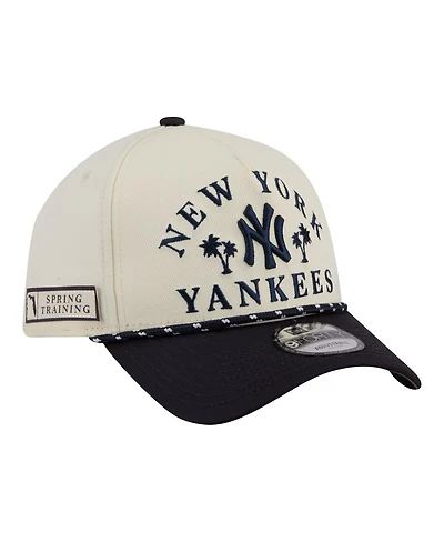 New Era Men's Cream New York Yankees 2026 Spring Training Fan Pack Rope A-Frame 9FORTY Adjustable Hat