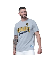 Starter Men's 2-Pack Navy/Heather Gray Milwaukee Brewers T-Shirt Set