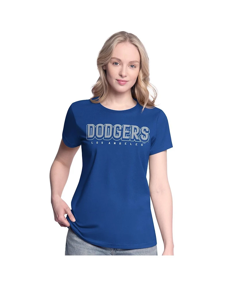 G-iii 4Her by Carl Banks Women's Royal/Heather Gray Los Angeles Dodgers Two T-Shirt Combo Pack