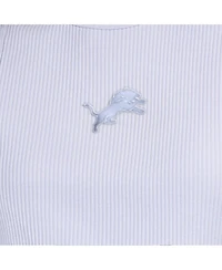 Starter Women's Pastel Blue Detroit Lions Travel Pastels Cropped Tank Top