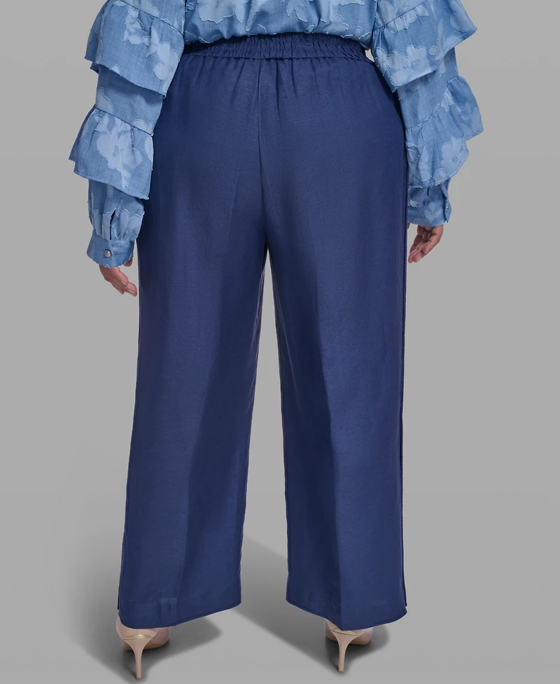 Karl Lagerfeld Paris Plus Mid-Rise Pull-On Pants