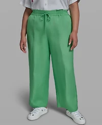 Karl Lagerfeld Paris Plus Mid-Rise Pull-On Pants